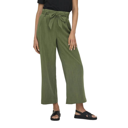 Seul le pantalon en viscose verte