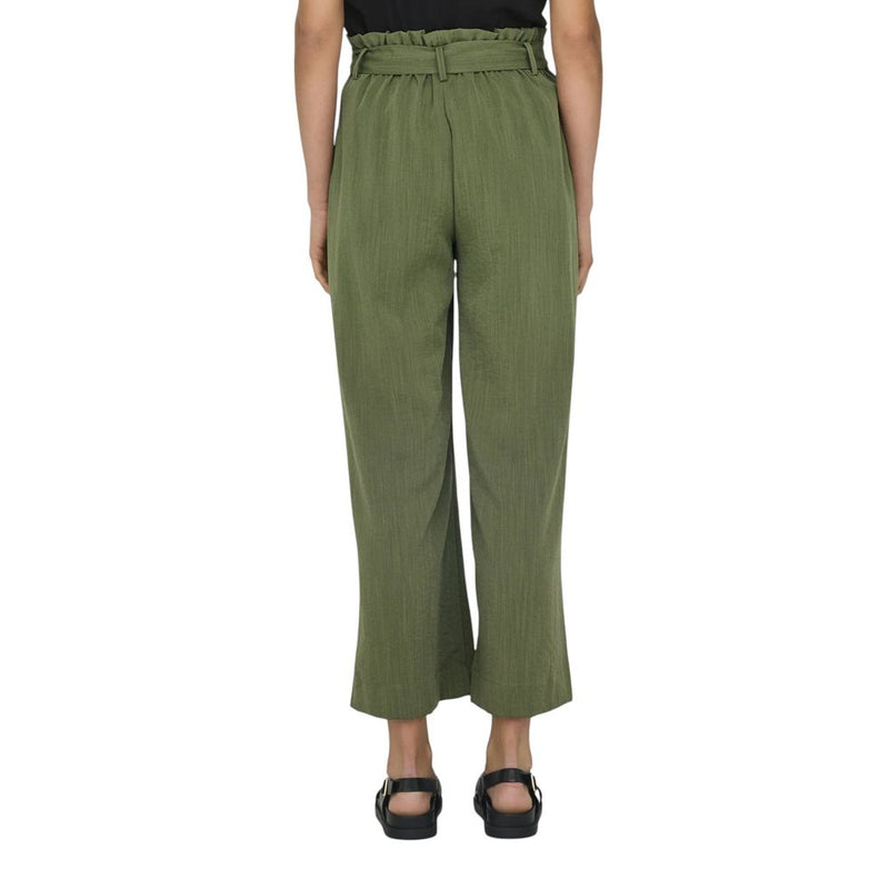 Only Onlmarsa Solid Paperbag Wvn Noos Green Palazzo Trousers
