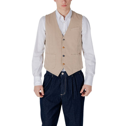 Gilet en coton beige de Gianni Lupo