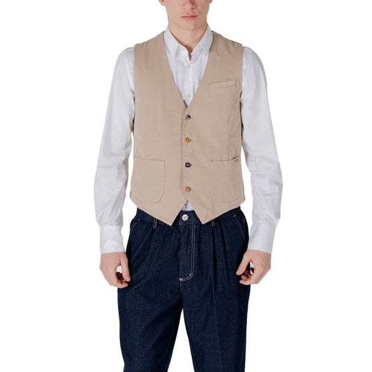Gilet en coton beige de Gianni Lupo