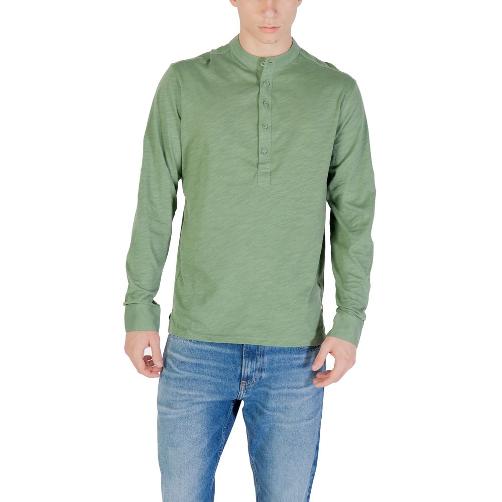 Gianni Lupo T-shirt Longue Manches en Coton Vert