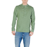 Gianni Lupo T-shirt Longue Manches en Coton Vert