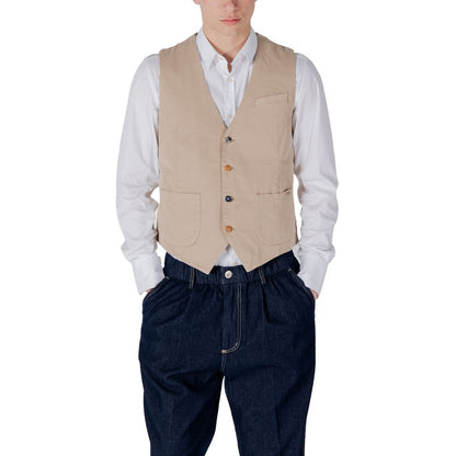 Gilet en coton beige de Gianni Lupo