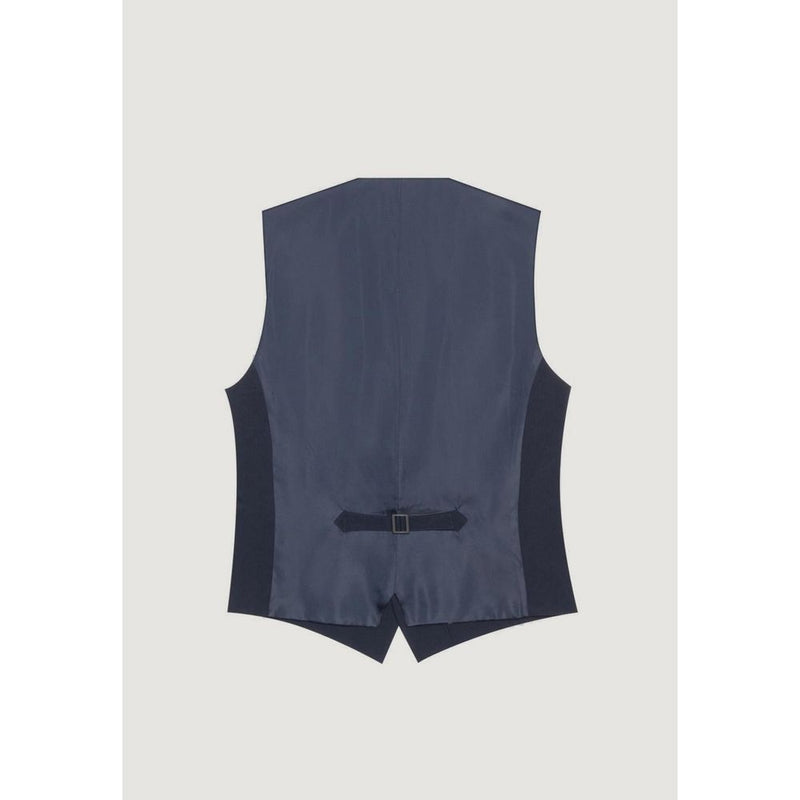Antony Morato Blue Polyester Waistcoat MMVS00009-FA600255