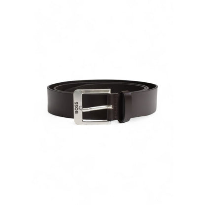 Bruine leren riem van Hugo Boss