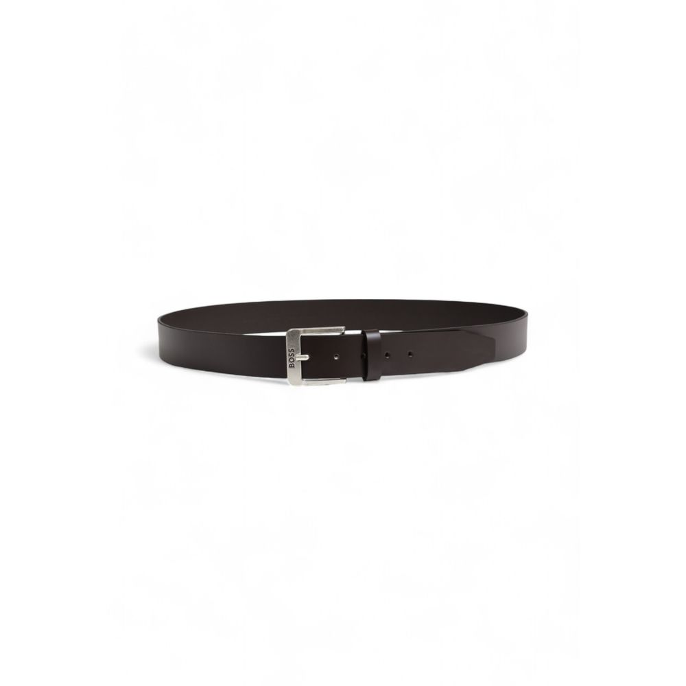Bruine leren riem van Hugo Boss