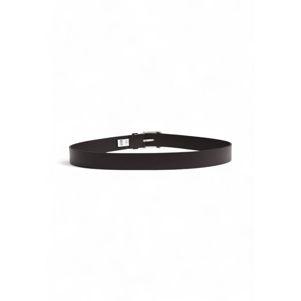 Bruine leren riem van Hugo Boss