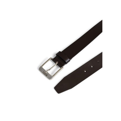 Bruine leren riem van Hugo Boss