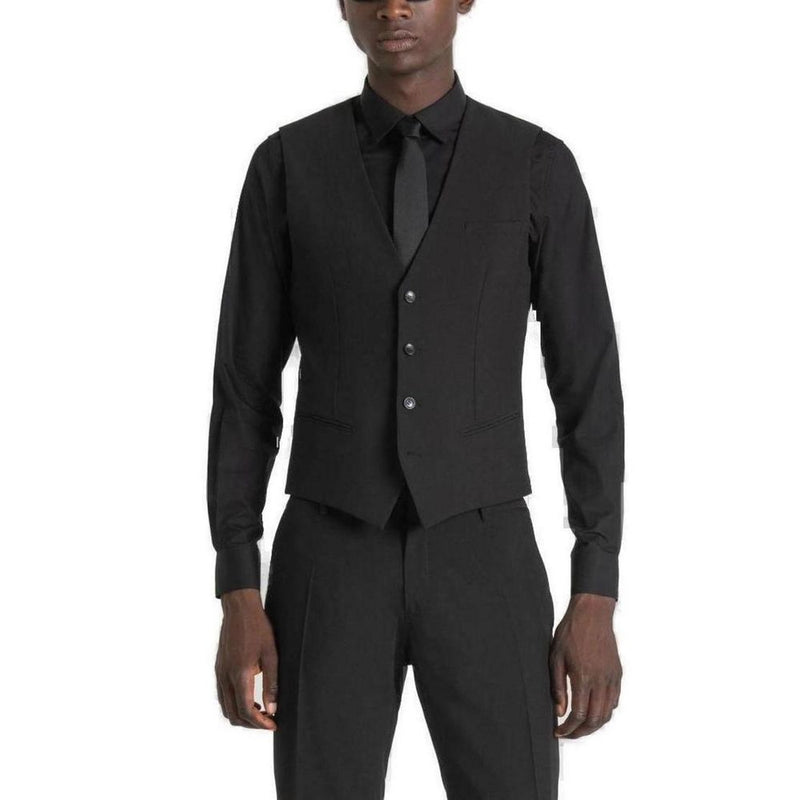 Antony Morato Black Polyester Waistcoat for Men - MMVS00009-FA600255