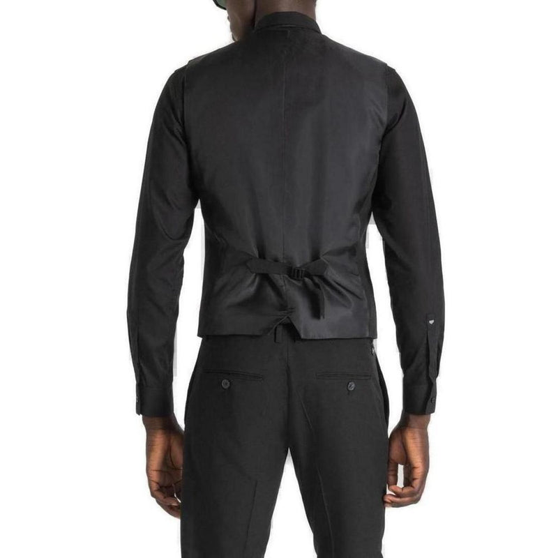 Antony Morato Black Polyester Waistcoat for Men - MMVS00009-FA600255