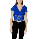 Morgan De Toi Top Femme Bleu - Design Élégant en Dentelle