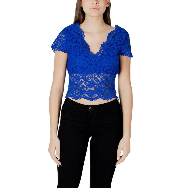 Morgan De Toi Top Femme Bleu - Design Élégant en Dentelle