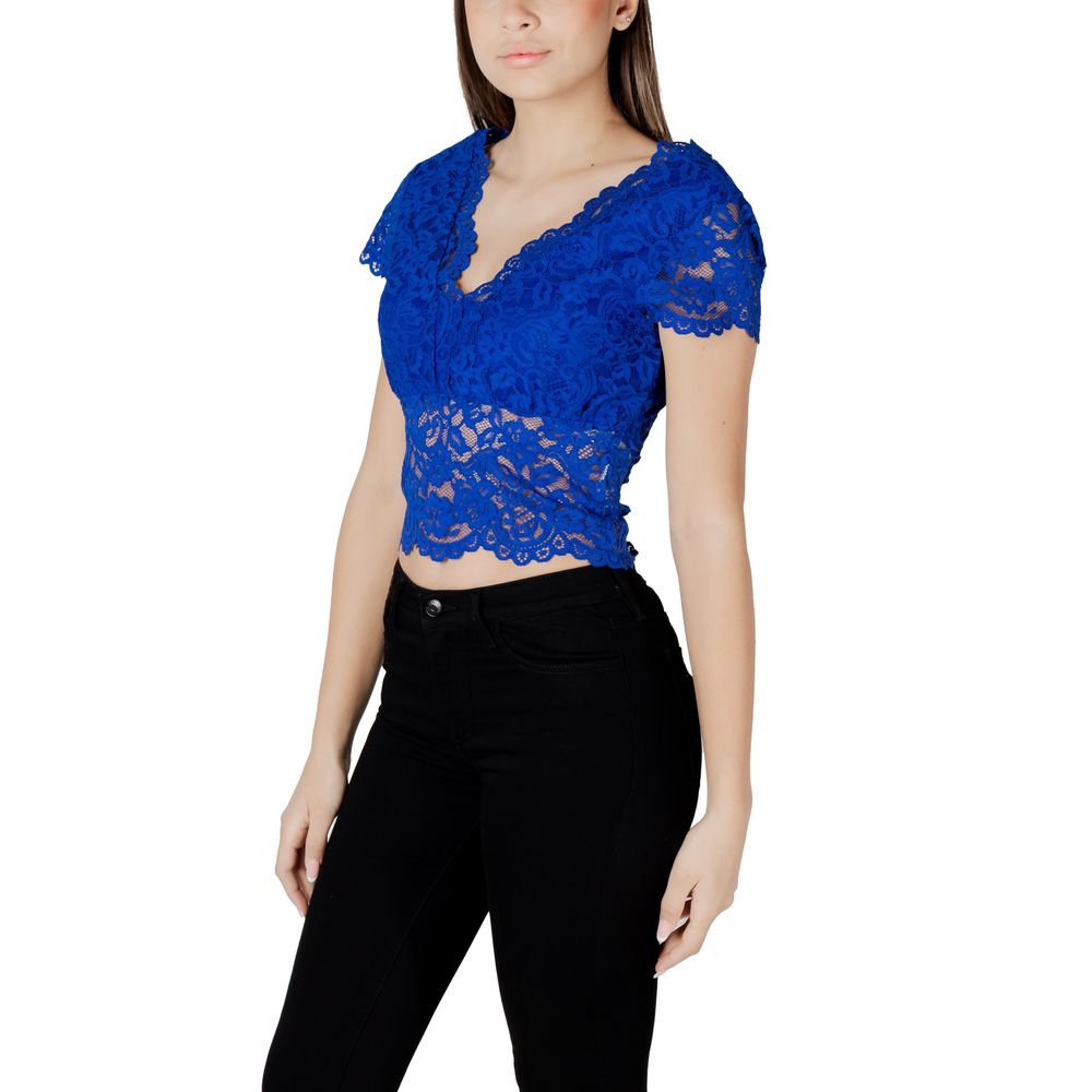 Morgan De Toi Top Femme Bleu - Design Élégant en Dentelle