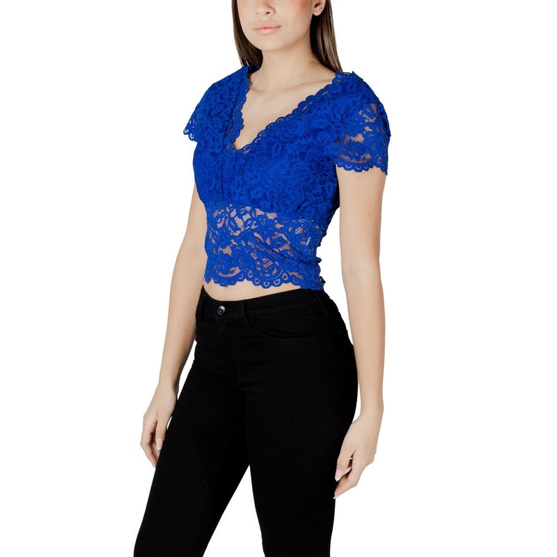 Morgan De Toi Top Femme Bleu - Design Élégant en Dentelle