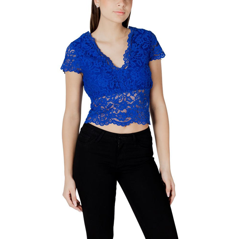Morgan De Toi Top Femme Bleu - Design Élégant en Dentelle