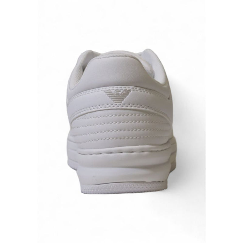 EA7 Emporio Armani White Polyester Sneaker - Unisex Style