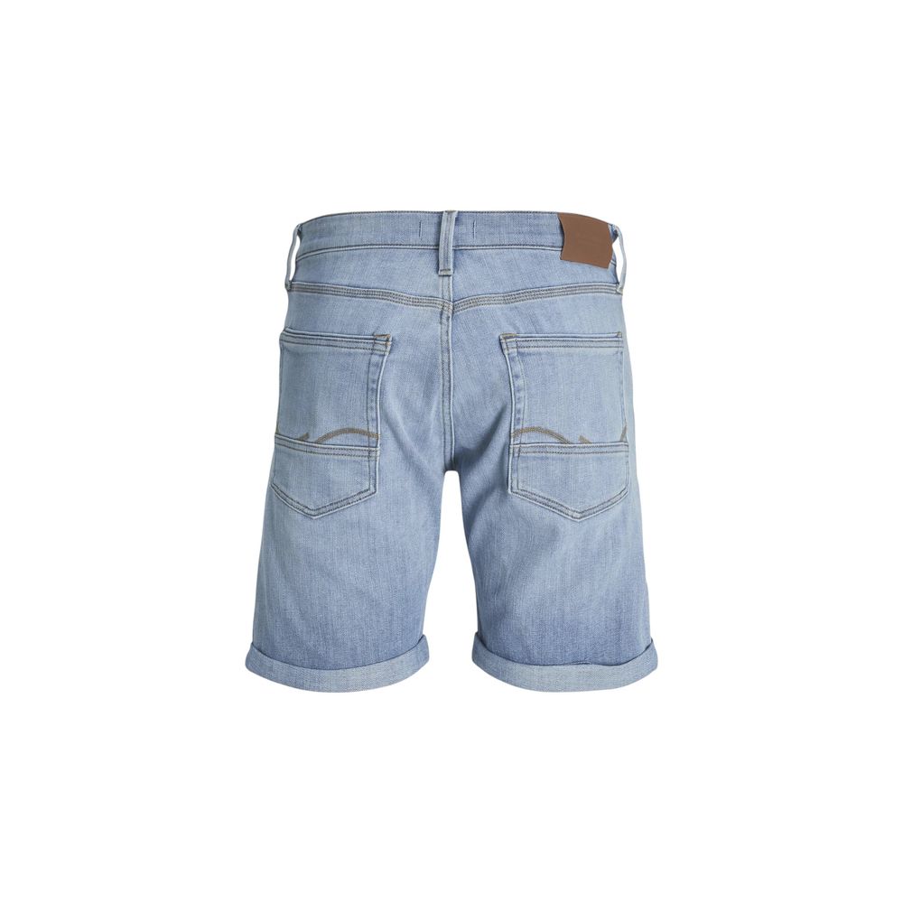 Jack Jones Light Blue Cotton Bermuda Shorts for Men