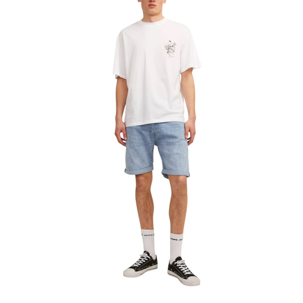 Jack Jones Light Blue Cotton Bermuda Shorts for Men