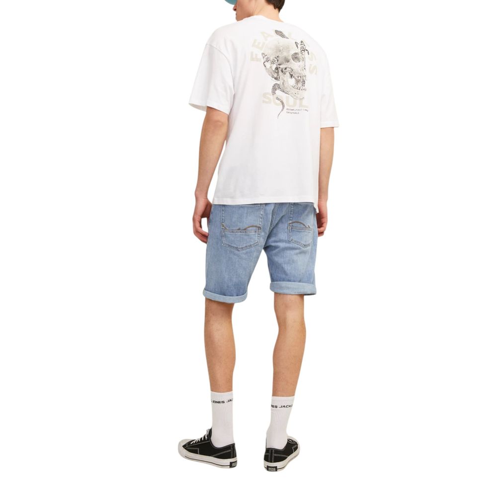 Jack Jones Light Blue Cotton Bermuda Shorts for Men