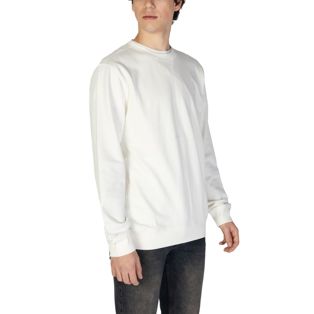 Sweat-shirt en coton blanc Hugo Boss