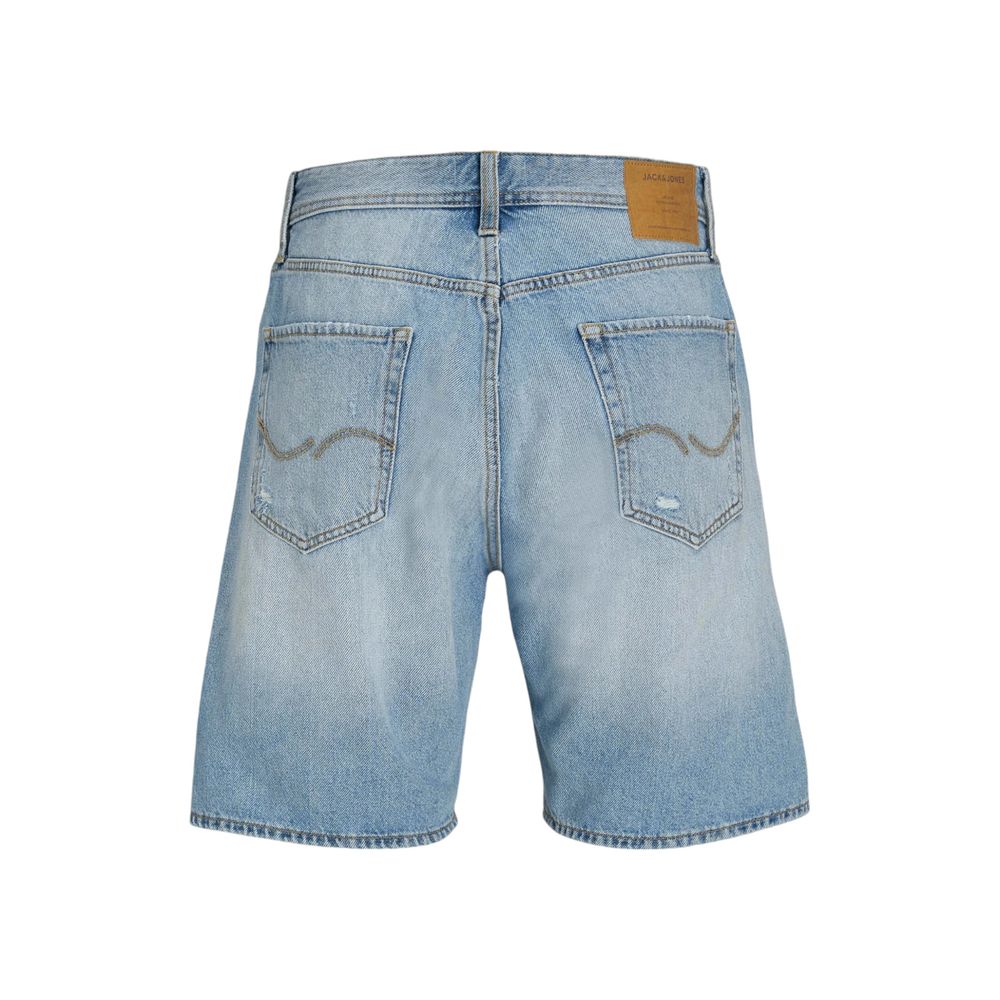 Jack Jones Light Blue Cotton Bermuda Shorts for Men