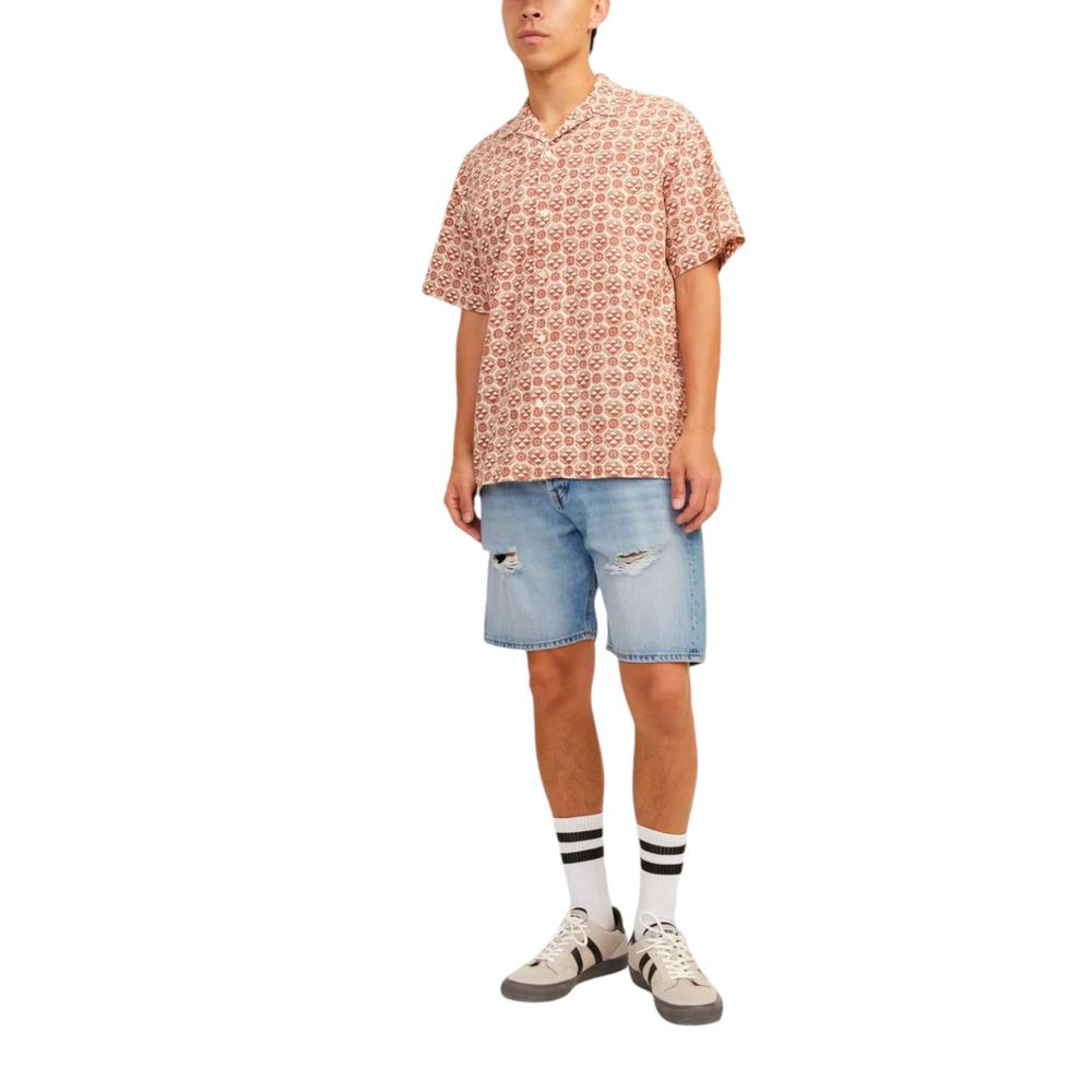 Jack Jones Light Blue Cotton Bermuda Shorts for Men