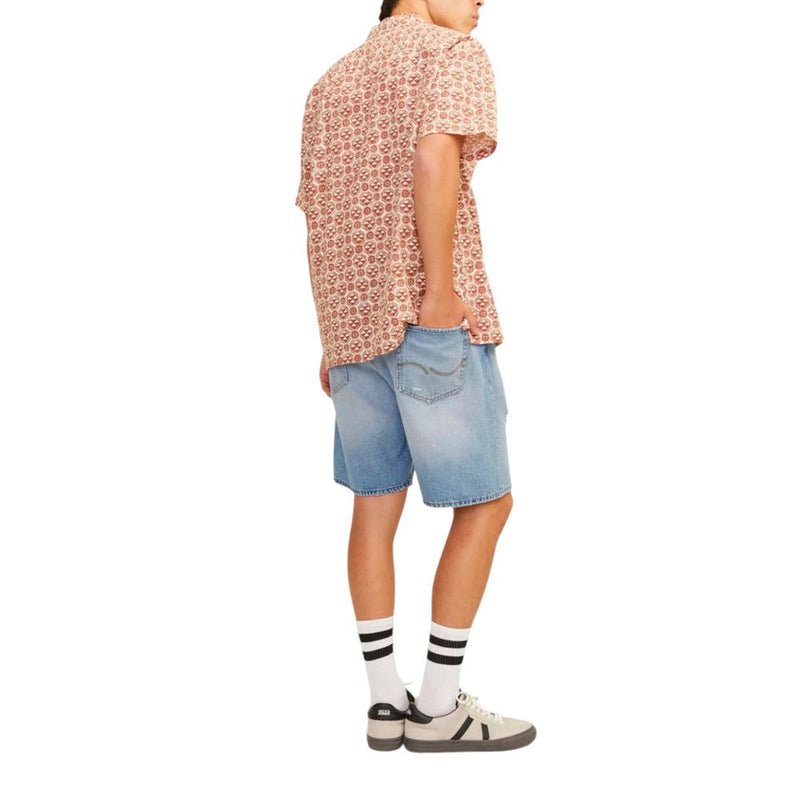 Jack Jones Bermuda van lichtblauwe katoen