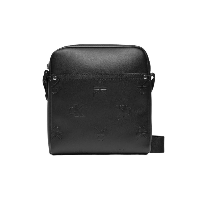 Calvin Klein Jeans Black Polyurethane Messenger Bag