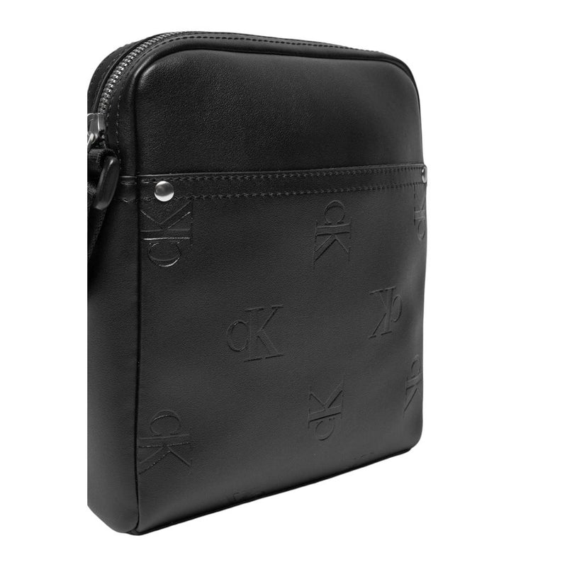 Calvin Klein Jeans Black Polyurethane Messenger Bag