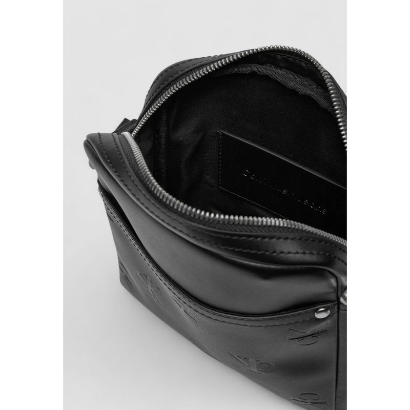 Calvin Klein Jeans Black Polyurethane Messenger Bag
