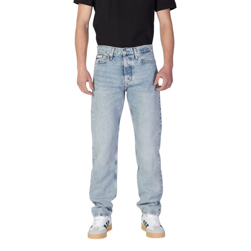Calvin Klein Jeans, lichtblauwe biologische katoenen relaxte fit jeans