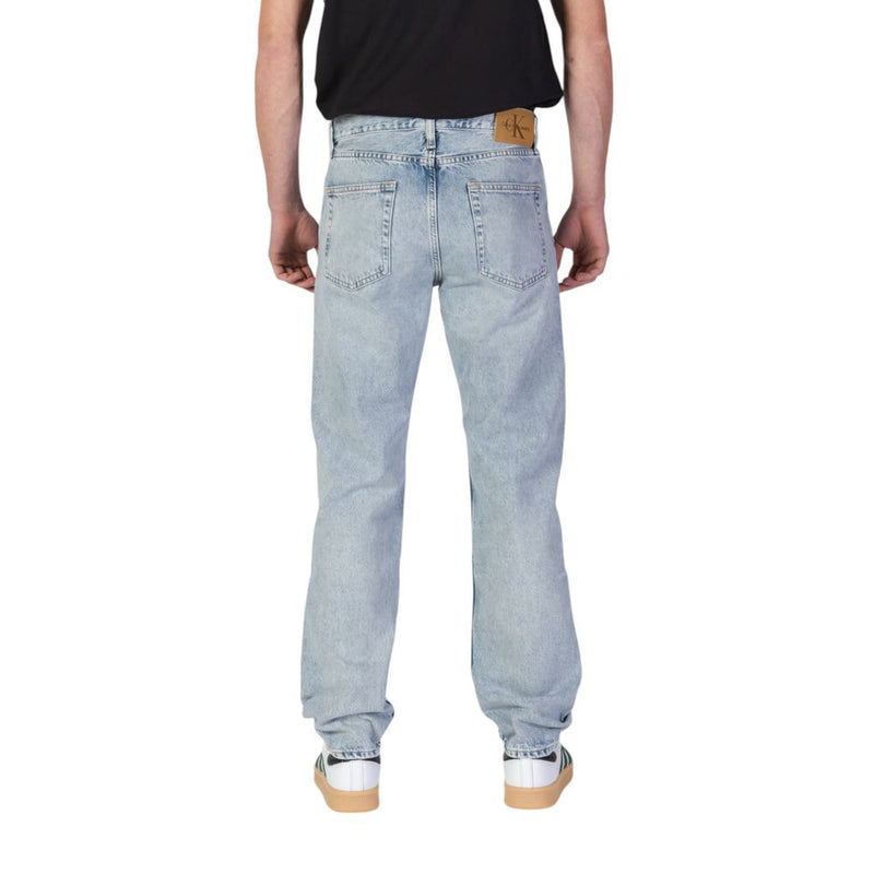 Calvin Klein Jeans, lichtblauwe biologische katoenen relaxte fit jeans