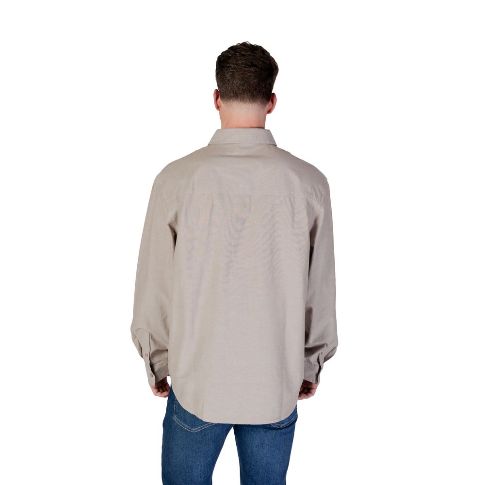 Chemise Beige en Coton Recyclé Calvin Klein Jeans pour Homme