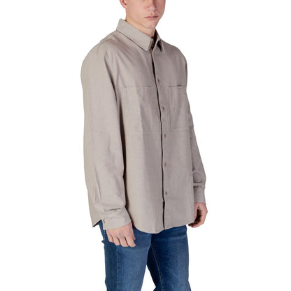 Chemise en coton recyclé beige Calvin Klein Jeans