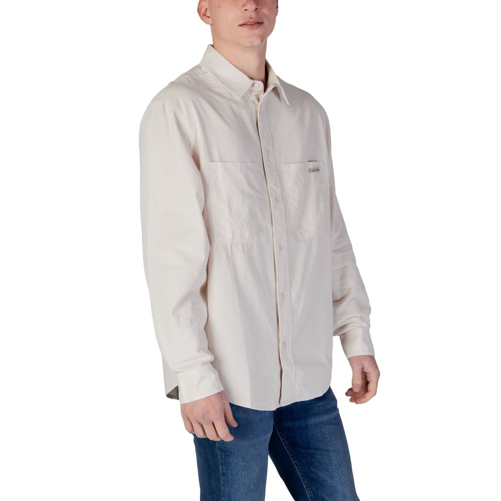 Chemise Beige en Coton Recyclé Calvin Klein Jeans