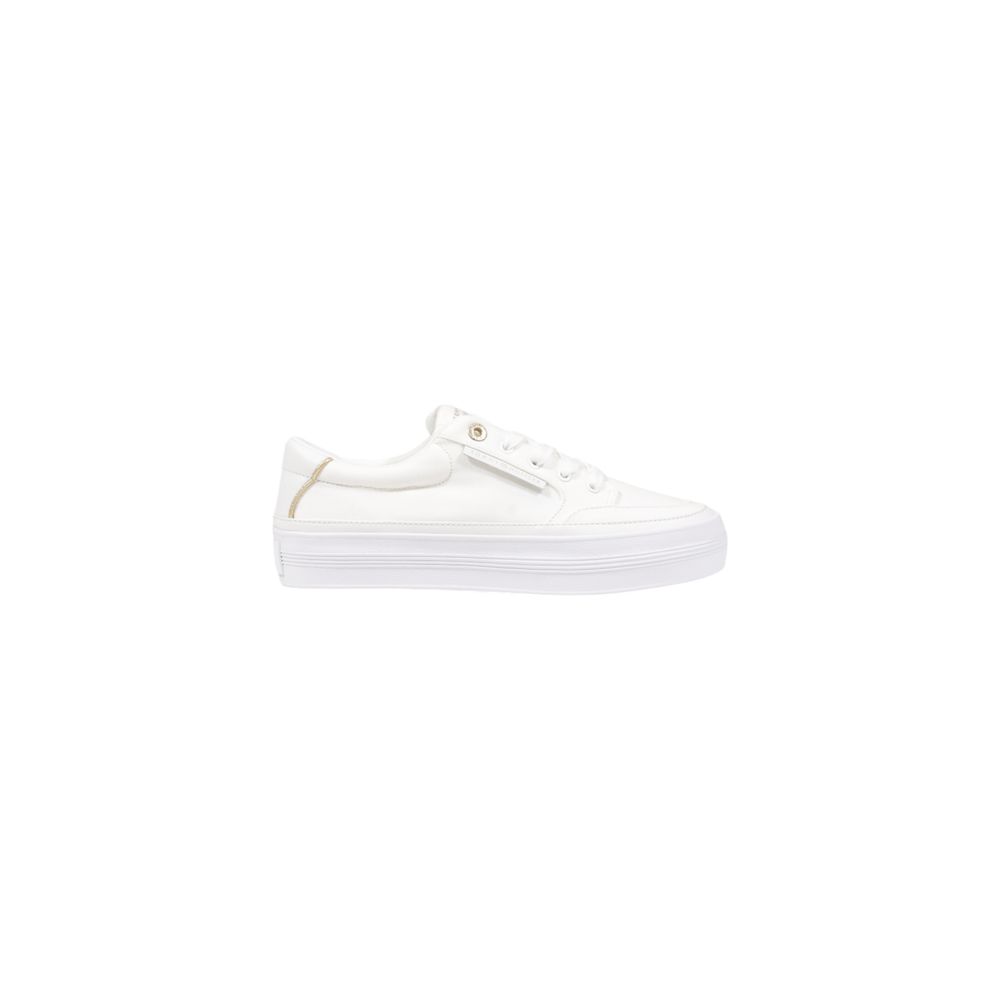 Tommy Hilfiger Cream Recycled Cotton Sneaker - Sustainable Style