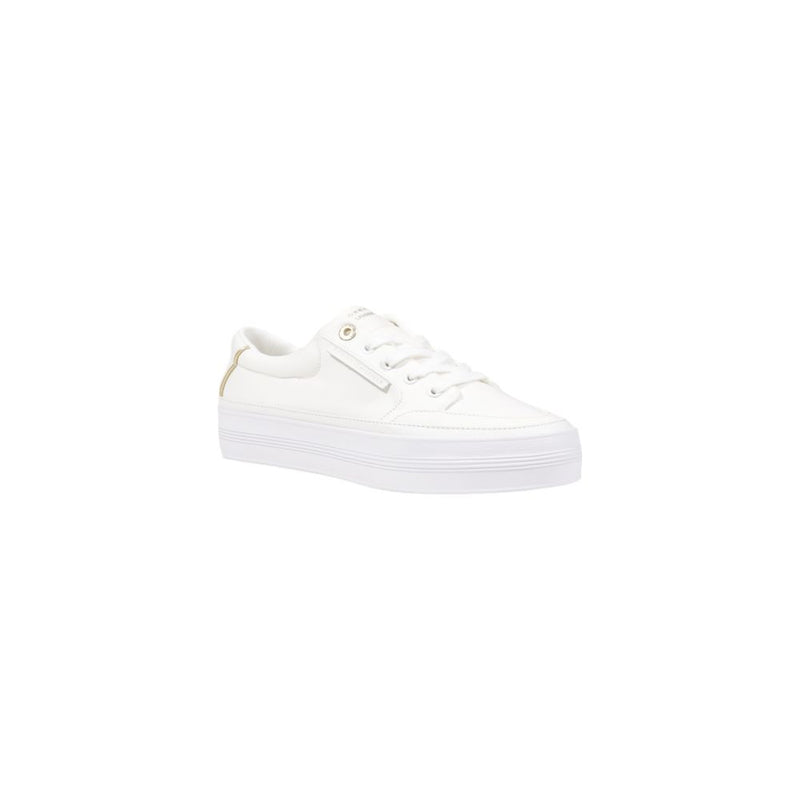 Tommy Hilfiger Cream Recycled Cotton Sneaker - Sustainable Style