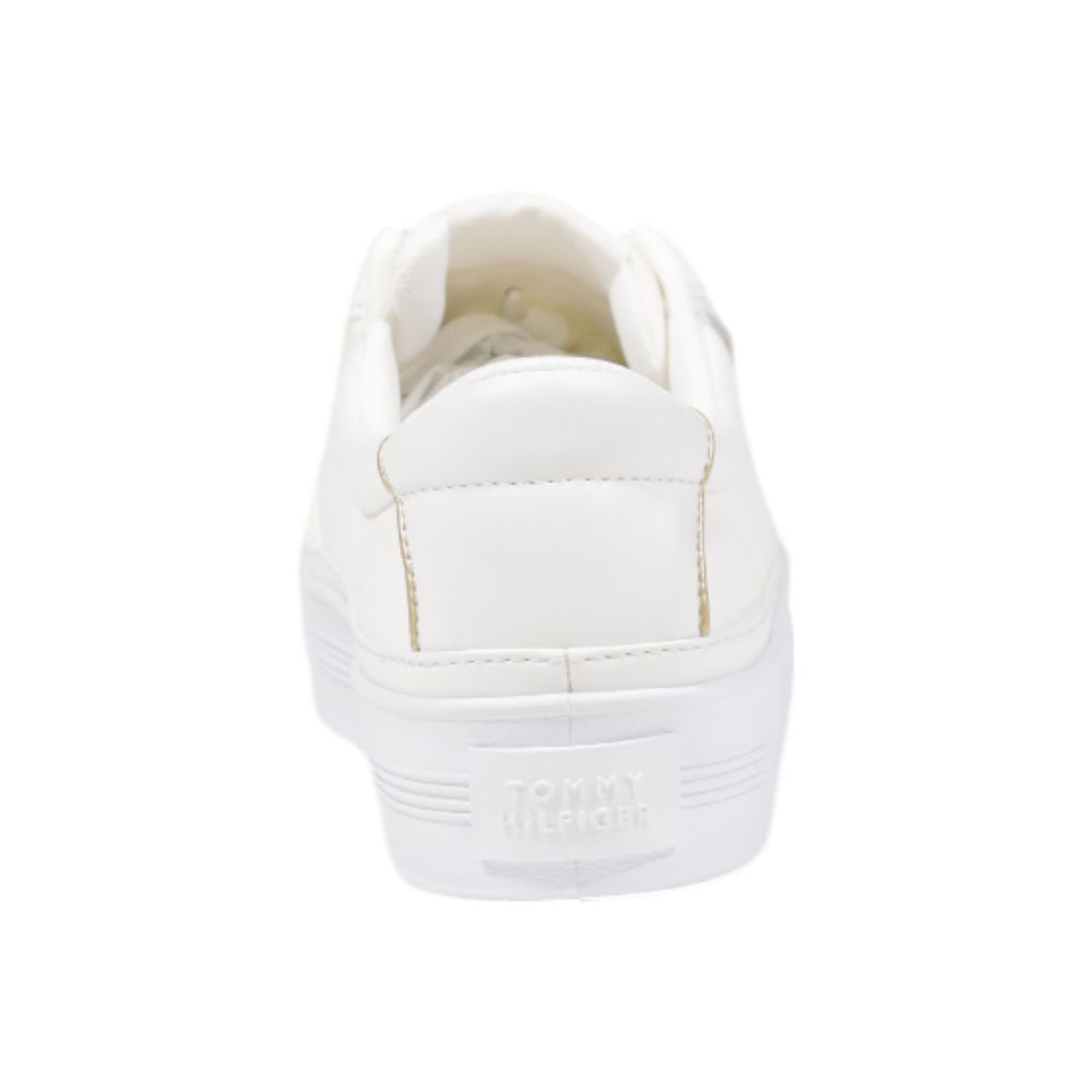 Tommy Hilfiger Cream Recycled Cotton Sneaker - Sustainable Style