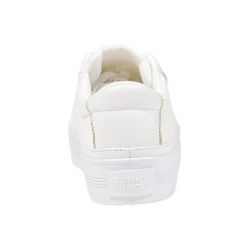 Tommy Hilfiger Cream Recycled Cotton Sneaker - Sustainable Style