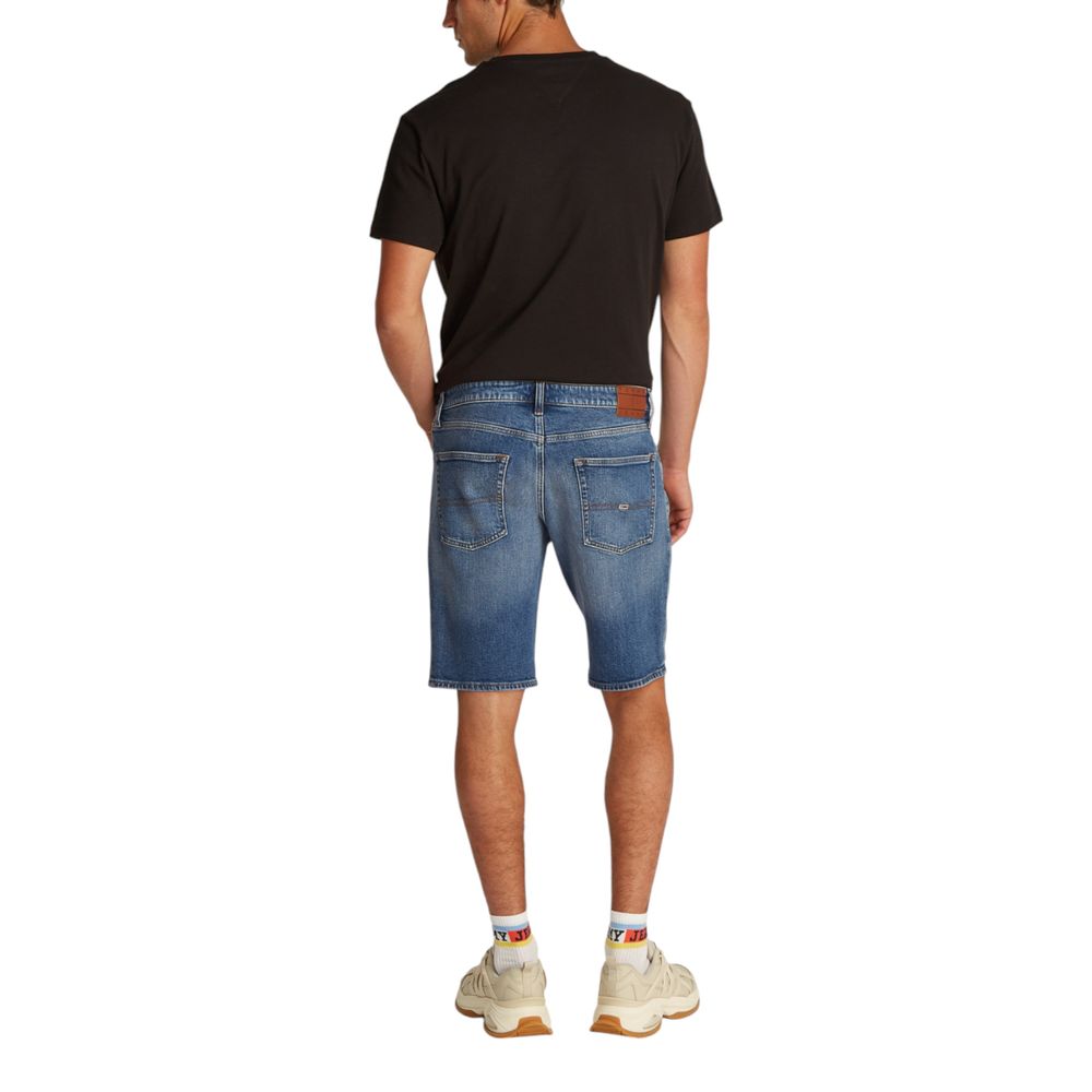 Short en coton recyclé bleu jean Tommy Hilfiger