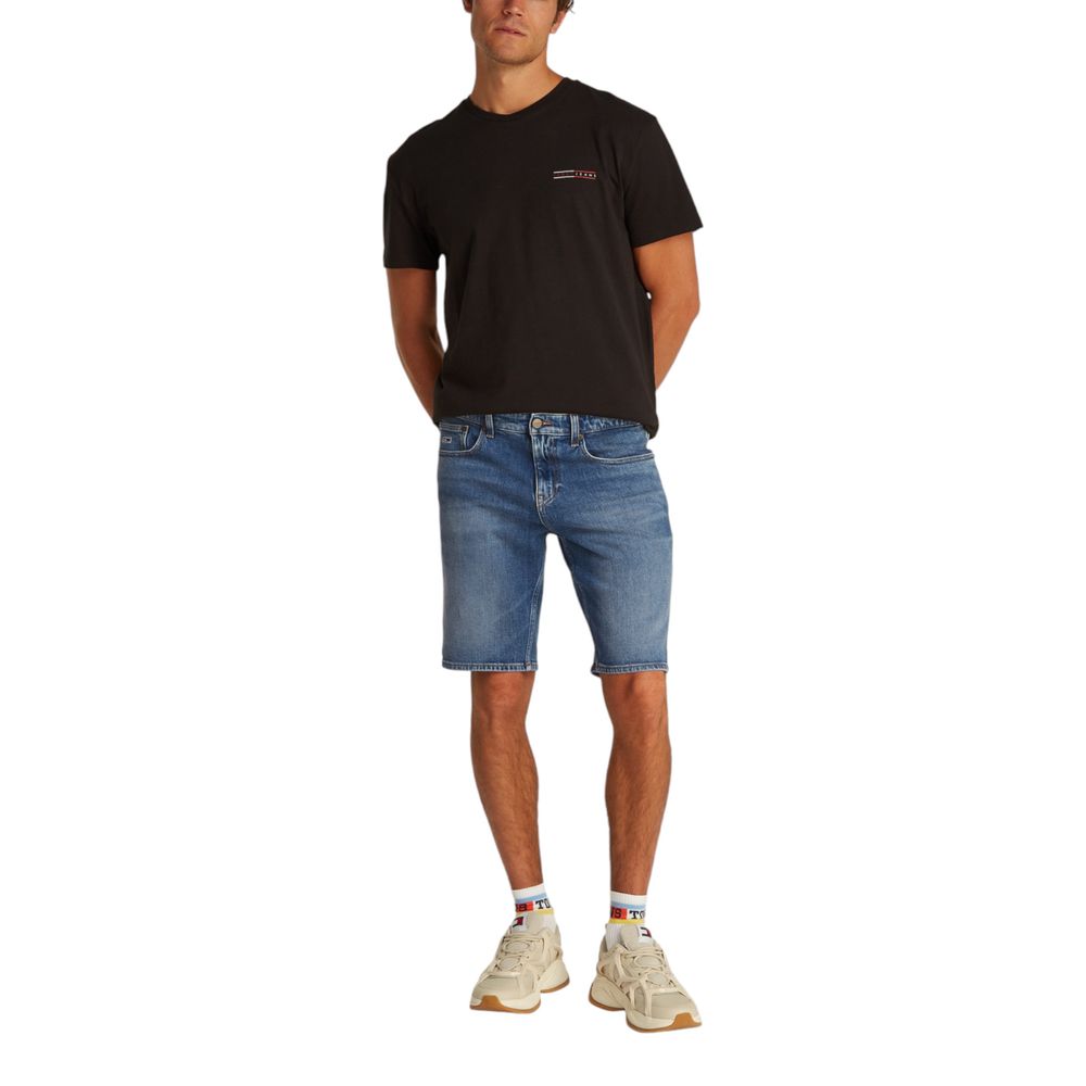 Short en coton recyclé bleu jean Tommy Hilfiger