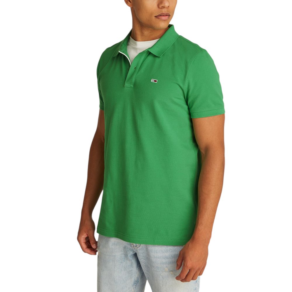 Polo en coton vert Tommy Hilfiger Jeans