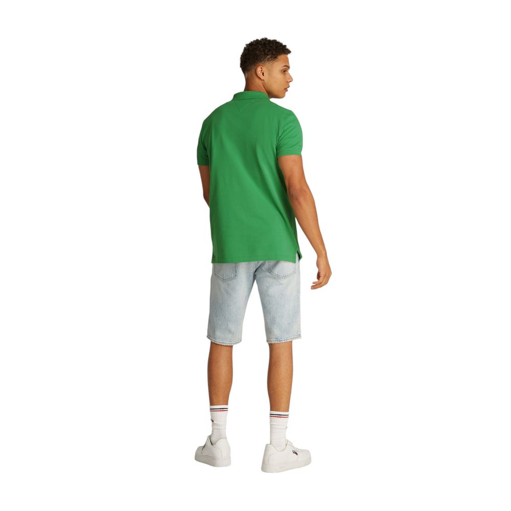 Polo en coton vert Tommy Hilfiger Jeans