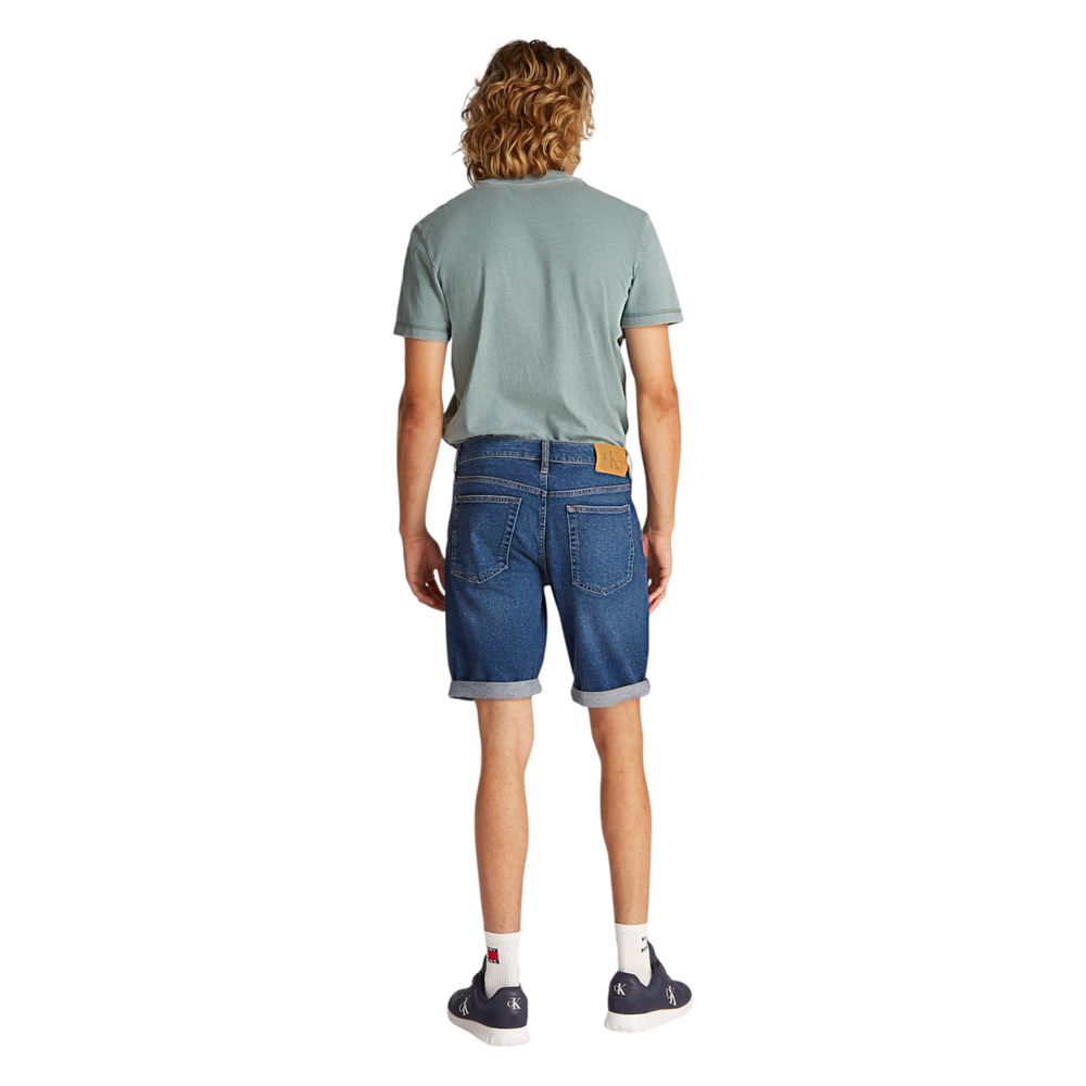 Calvin Klein Jeans Bermuda Shorts en Coton Bleu pour Homme