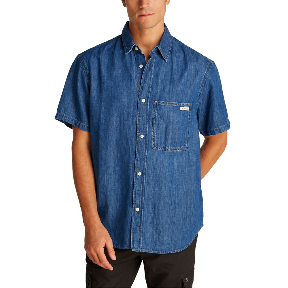 Chemise en Denim Bleu Calvin Klein Jeans REGULAR SS DENIM J30J327178