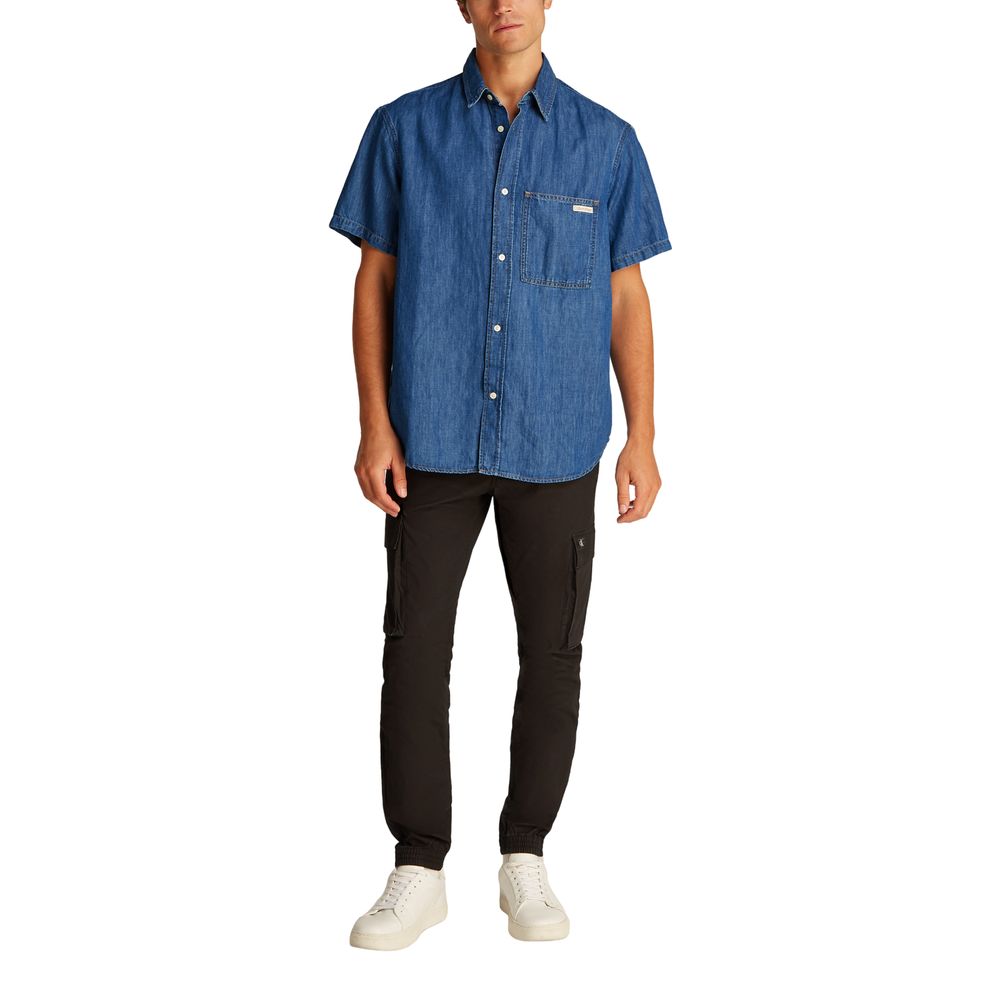 Chemise en Denim Bleu Calvin Klein Jeans REGULAR SS DENIM J30J327178