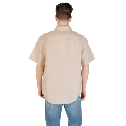 Short en lin beige Calvin Klein Jeans, manches courtes