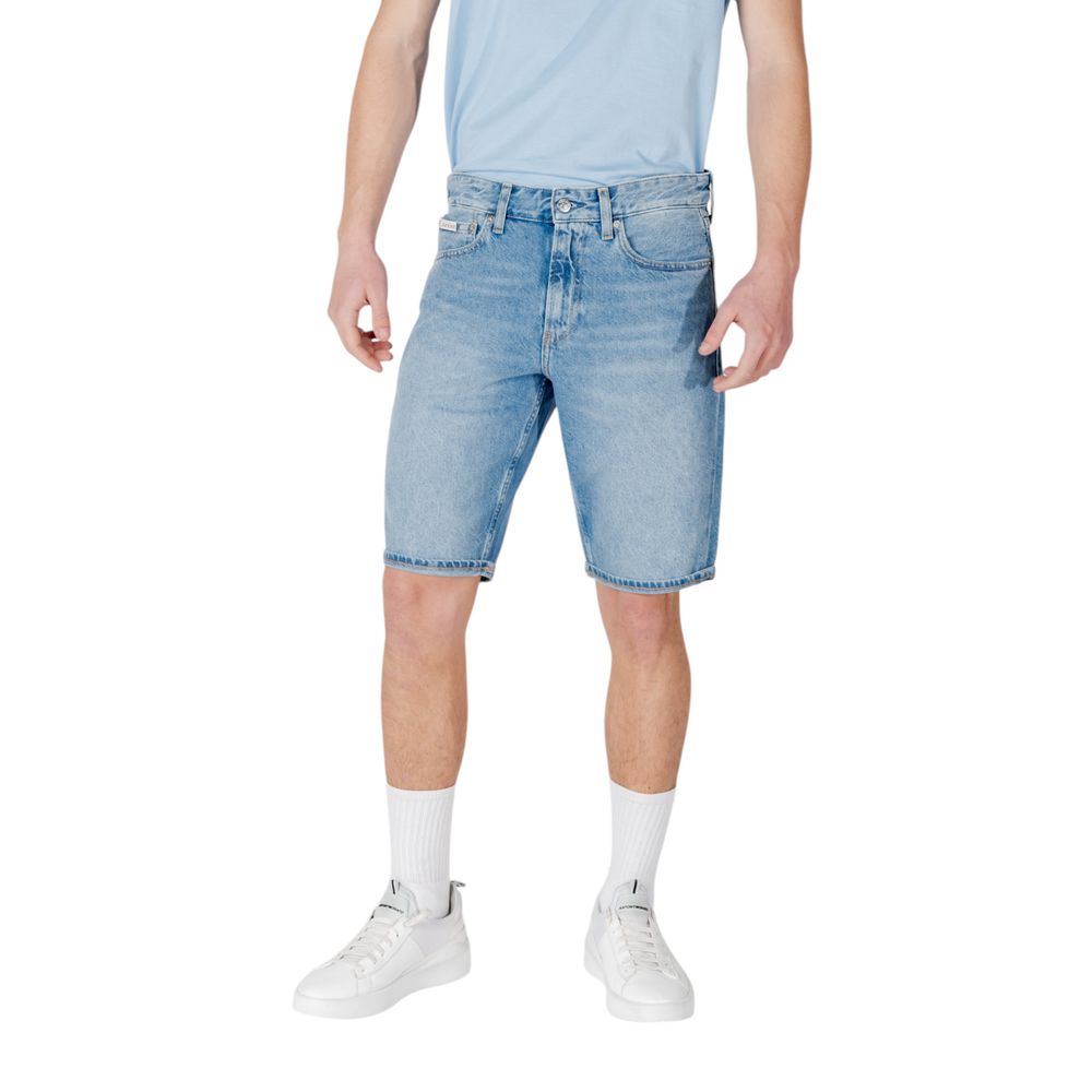 Calvin Klein Jeans Bermuda Shorts en Coton Bleu