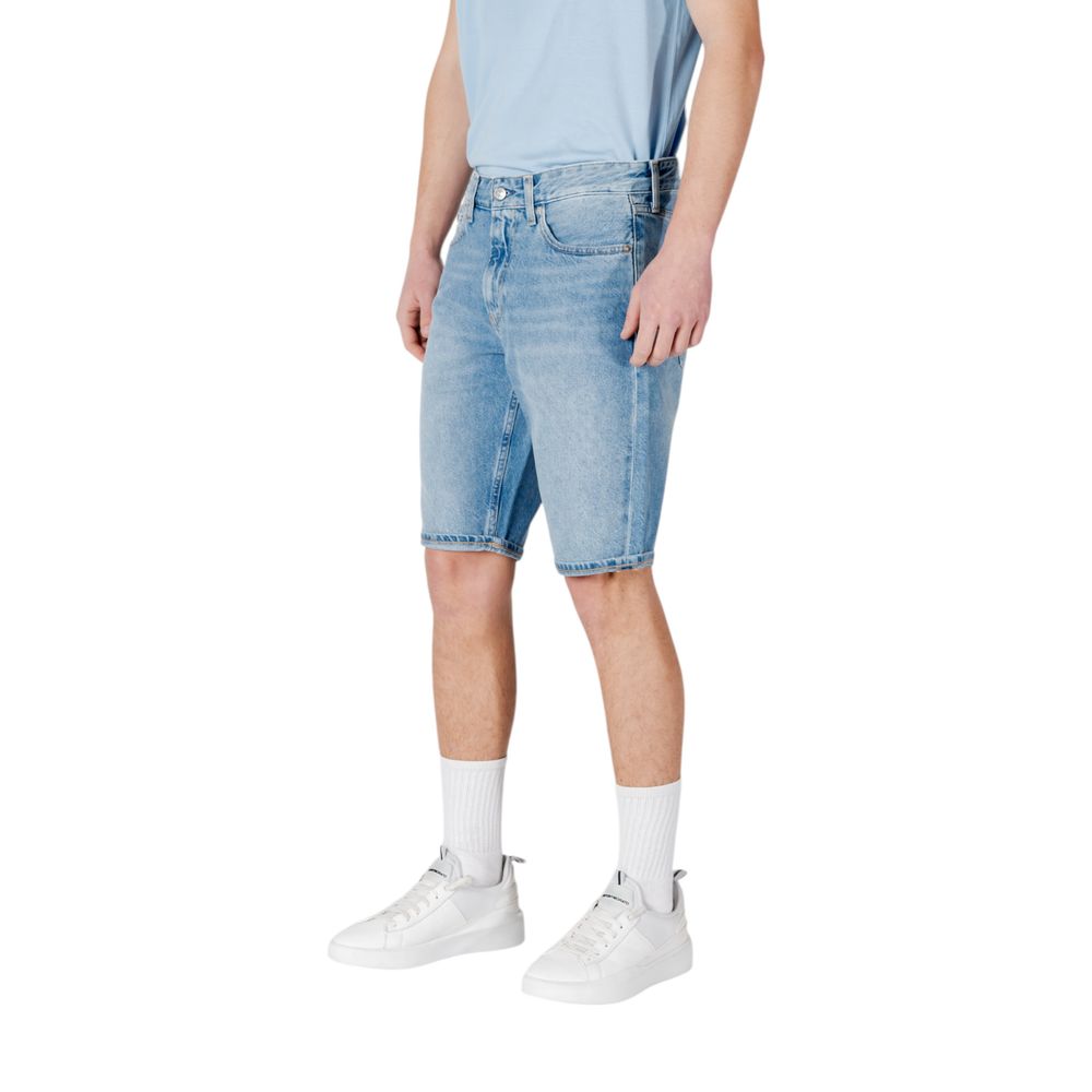 Calvin Klein Jeans Bermuda Shorts en Coton Bleu