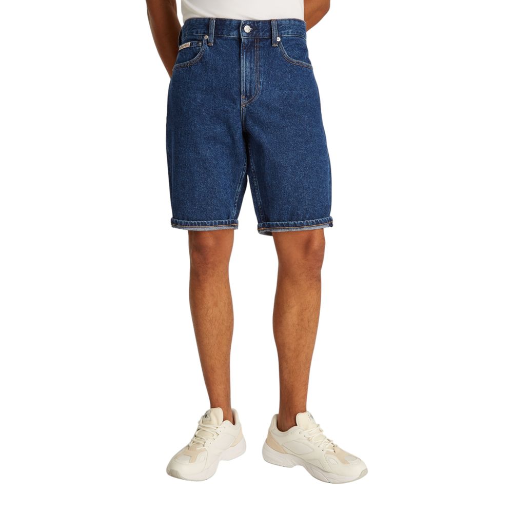 Calvin Klein Jeans Bermuda Shorts en Coton Bleu pour Homme